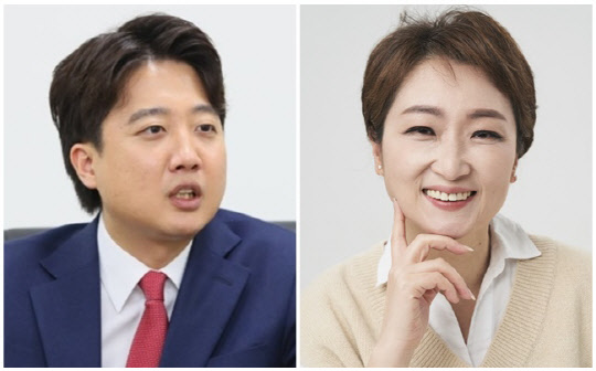 이준석(왼쪽) 국민의힘 대표와 이언주 전 국회의원. <이언주 의원실 제공, 연합뉴스>